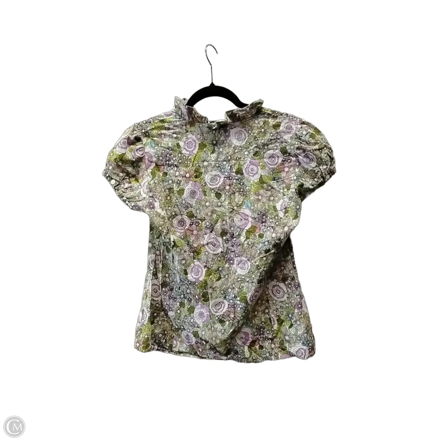 Top Short Sleeve By Loft In Floral Print, Size: S