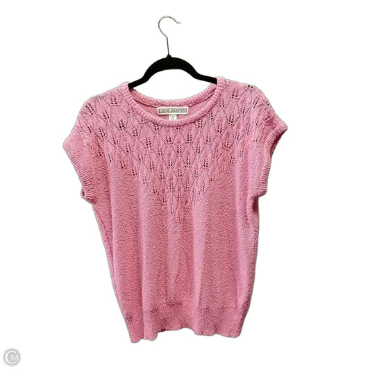 Sweater Short Sleeve By Cme In Pink, Size: L