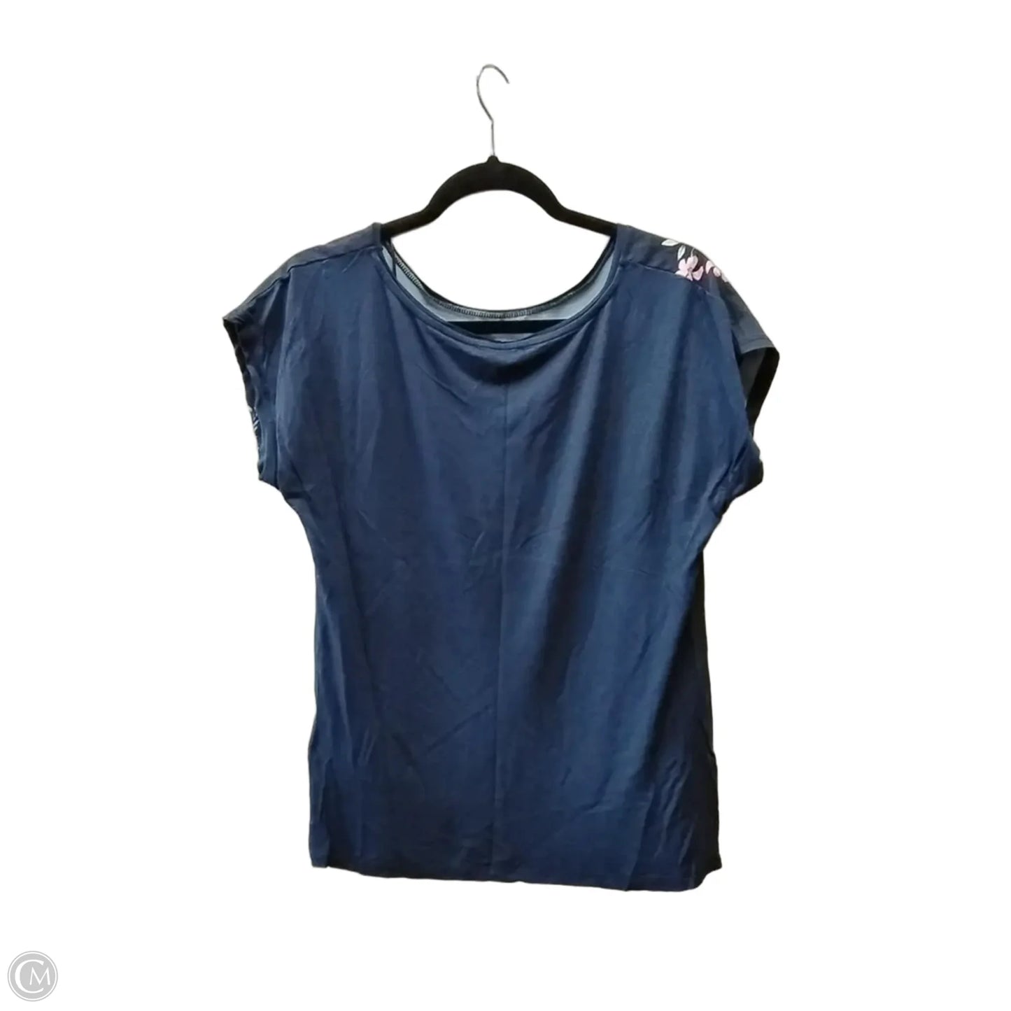 Top Short Sleeve By Cme In Navy, Size: M
