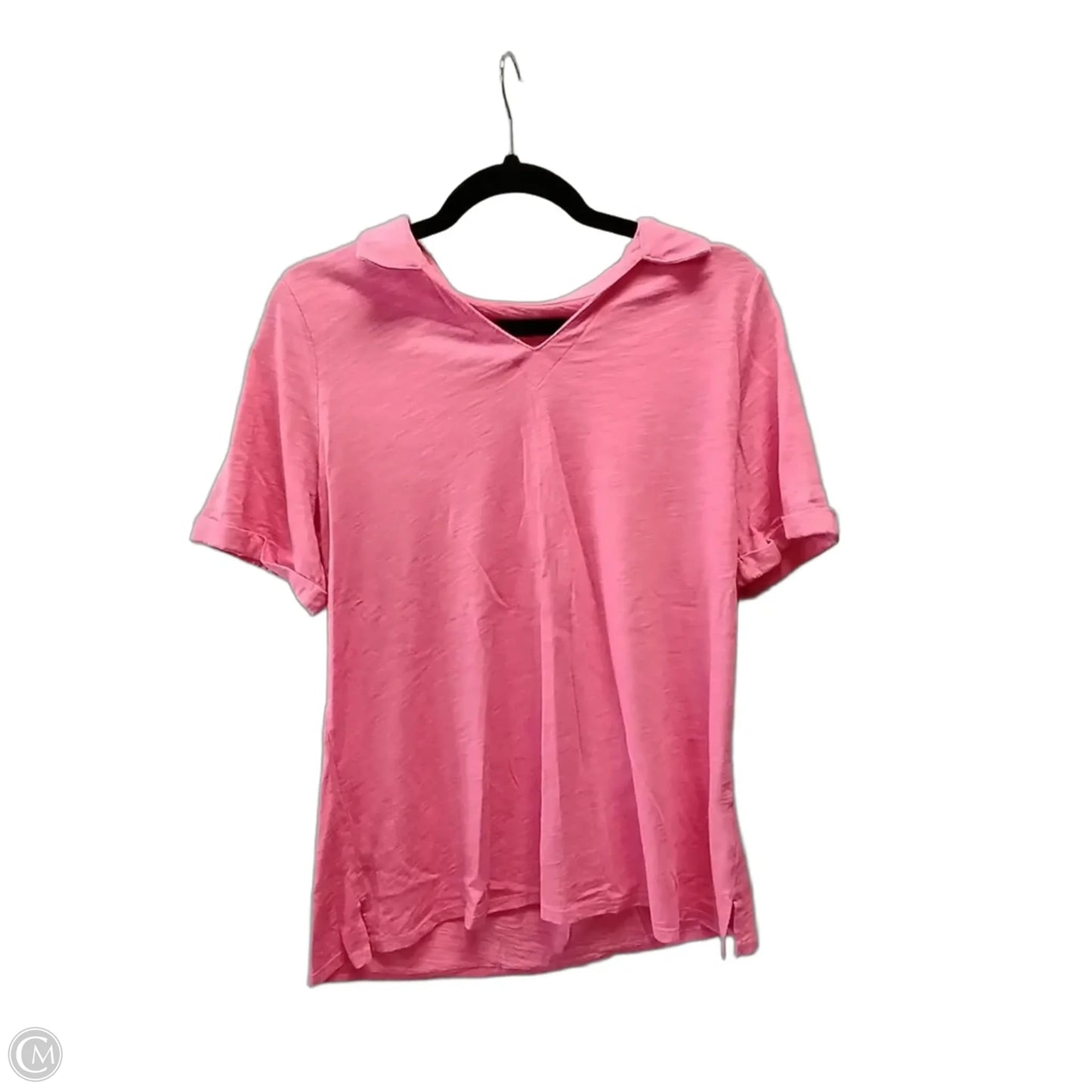 Blouse Short Sleeve By Belle By Kim Gravel In Pink, Size: L