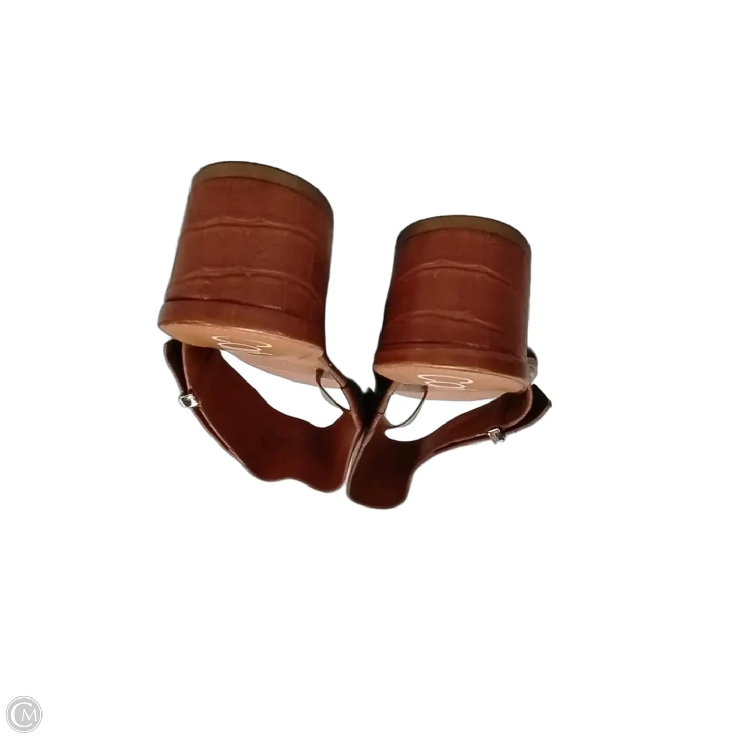 Sandals Heels Kitten By Calvin Klein In Brown, Size: 8.5