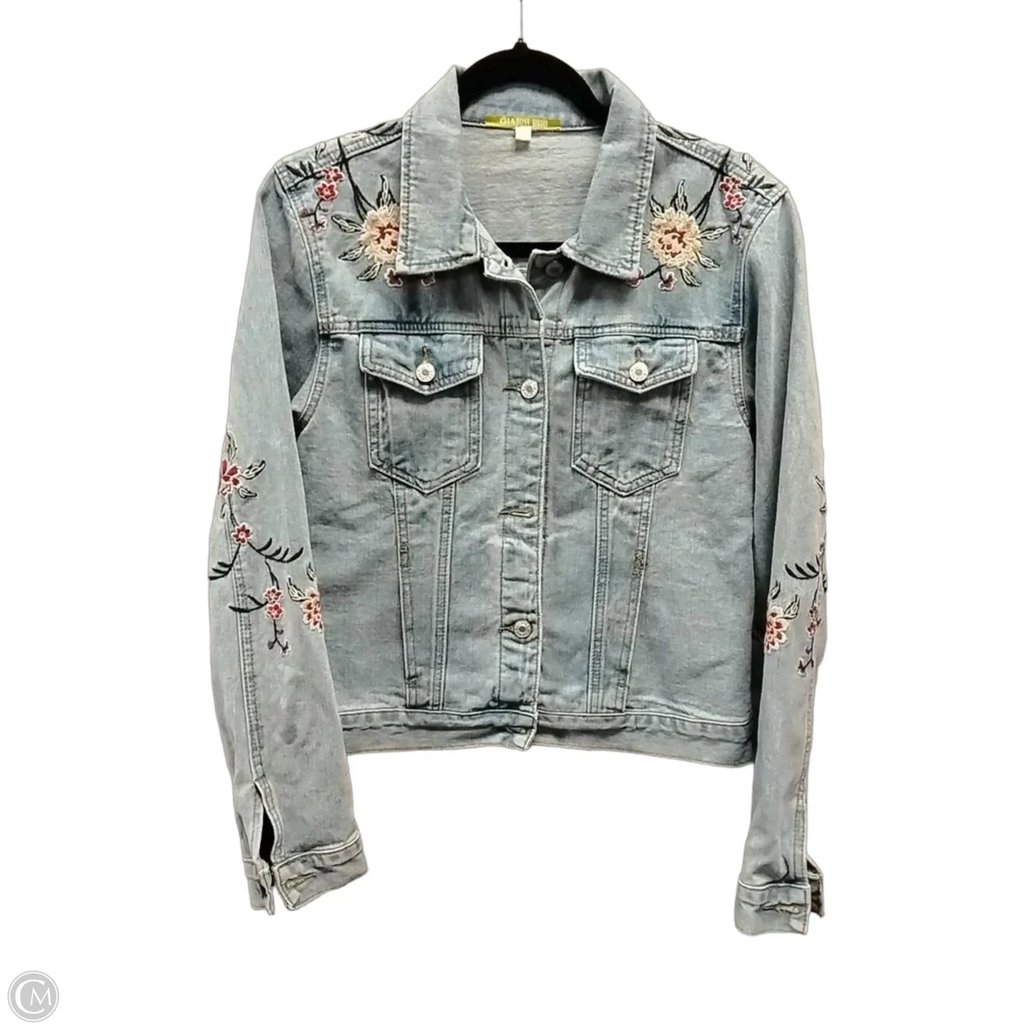 Jacket Denim By Gianni Bini In Floral Print, Size: M
