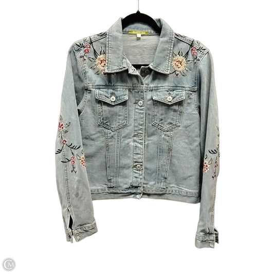 Jacket Denim By Gianni Bini In Floral Print, Size: M