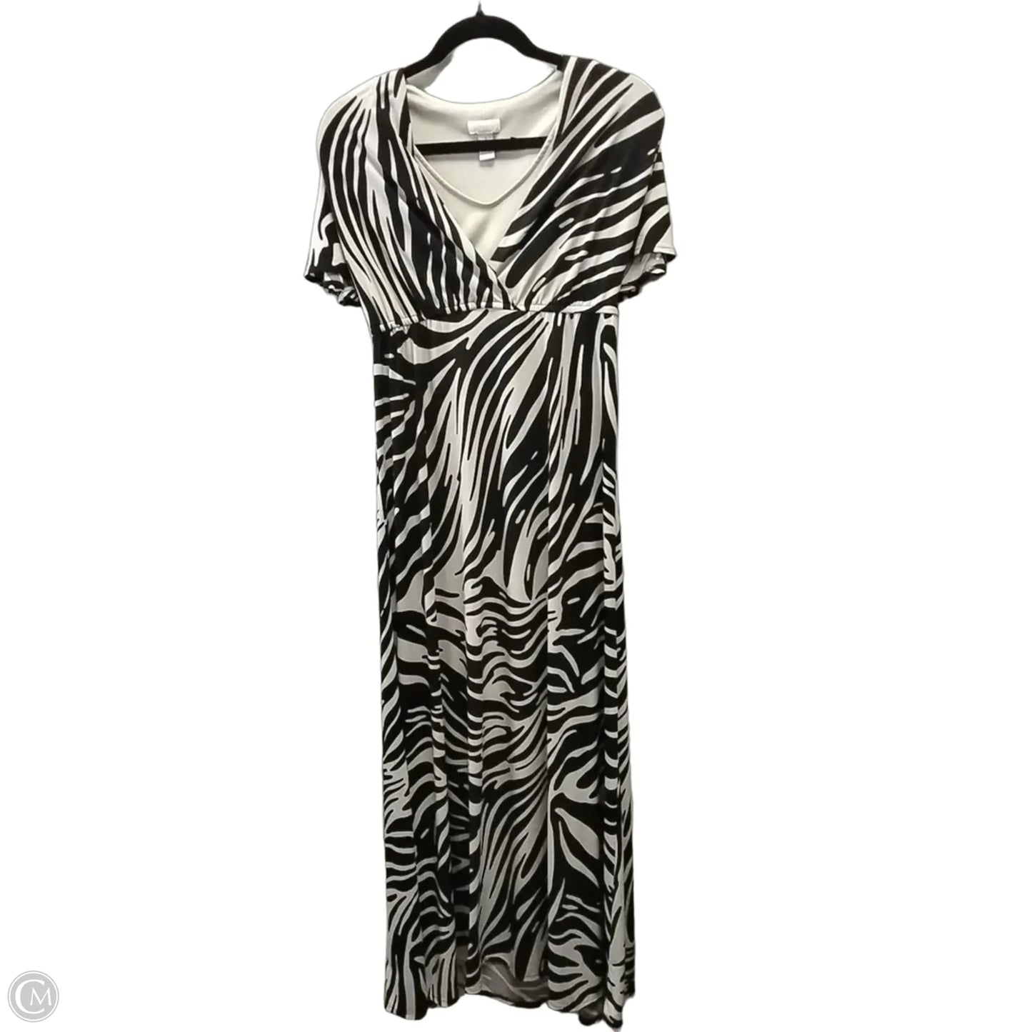 Dress Casual Maxi By Chicos In Zebra Print, Size: 10