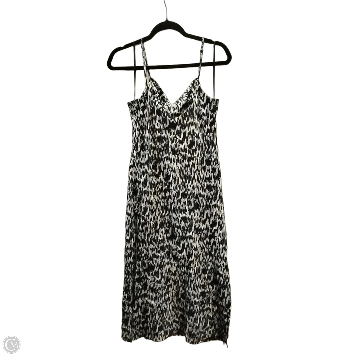 Dress Casual Maxi By Express In Black & Silver, Size: 10