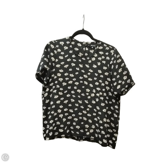Blouse Short Sleeve By Madewell In Floral Print, Size: M
