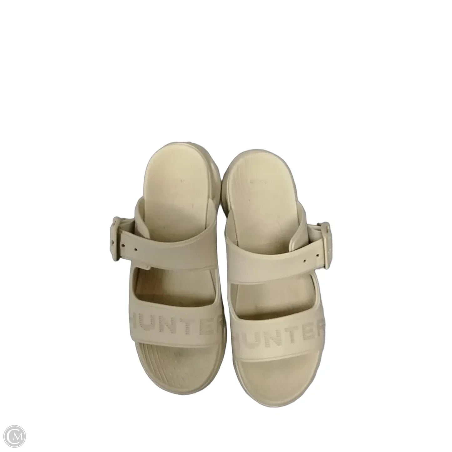 Sandals Flip Flops By Hunter In Cream, Size: 8