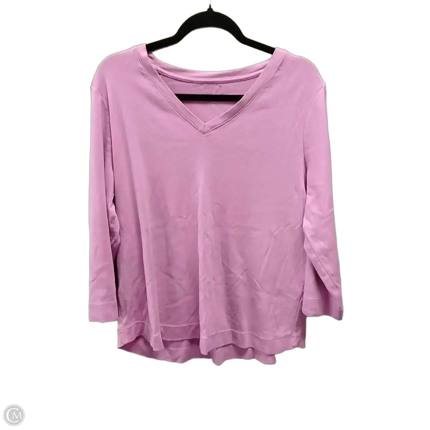 Top Long Sleeve Basic By Chicos In Pink, Size: Xl
