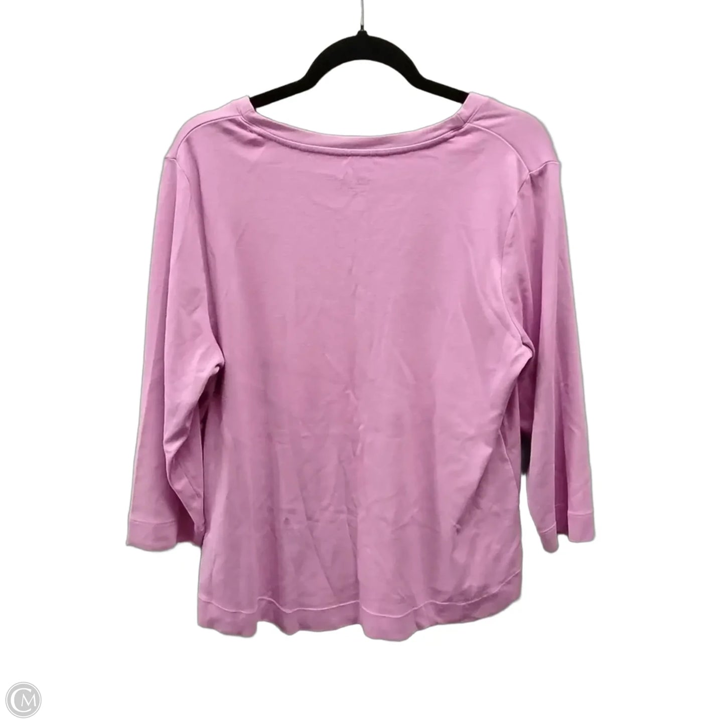 Top Long Sleeve Basic By Chicos In Pink, Size: Xl