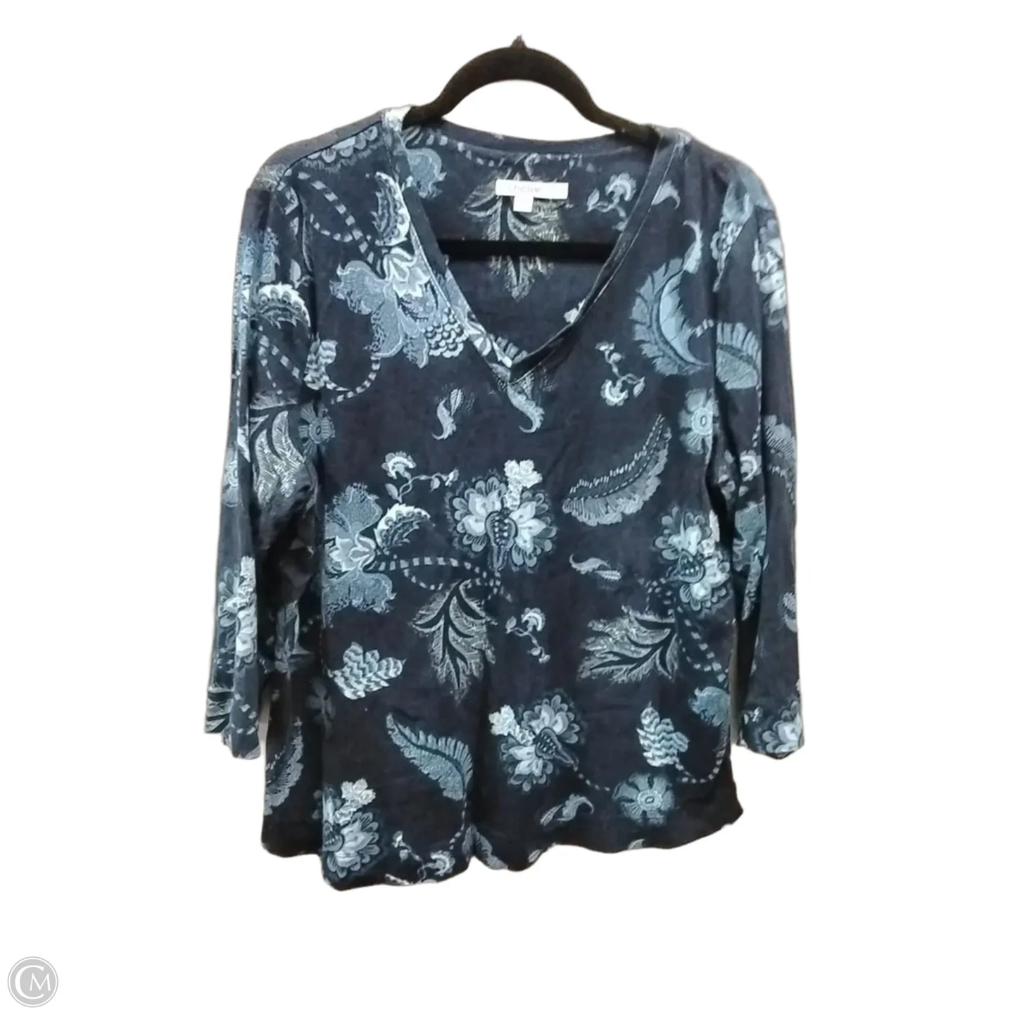 Top Long Sleeve By Chicos In Paisley Print, Size: Xl