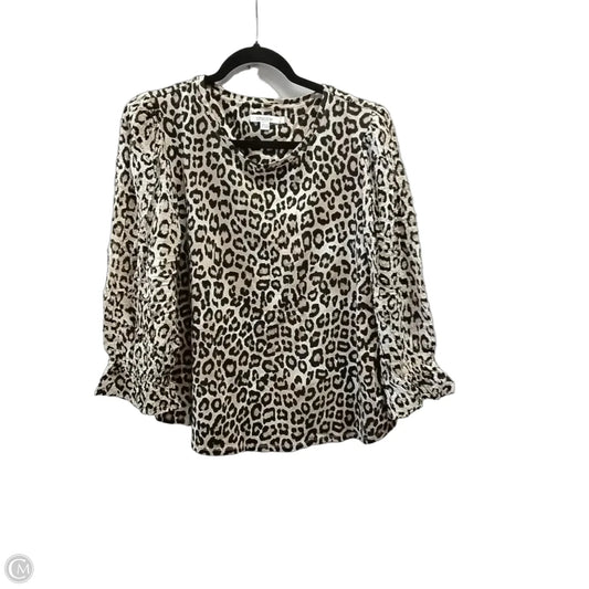Top Long Sleeve By Chicos In Leopard Print, Size: Xl