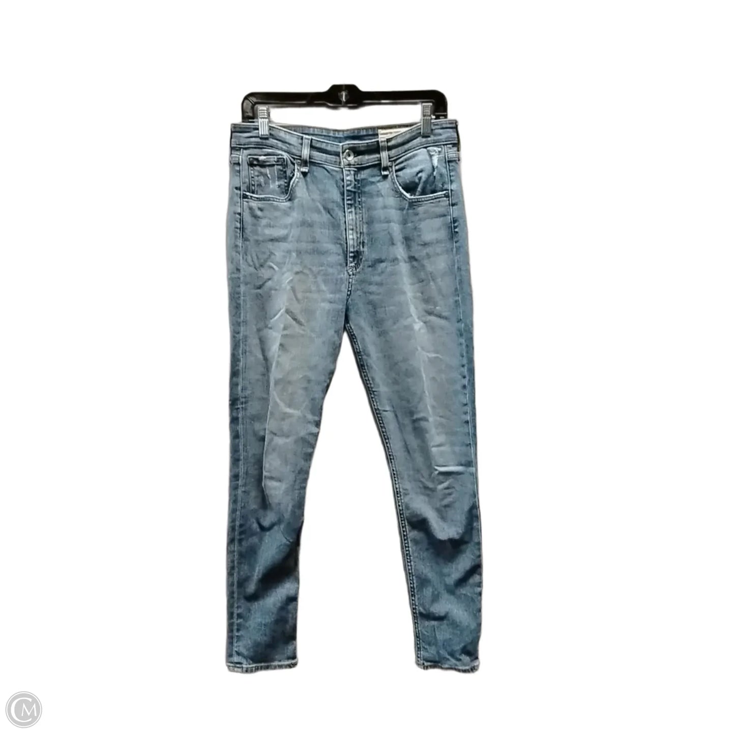 Jeans Straight By Rag And Bone In Blue Denim, Size: 10