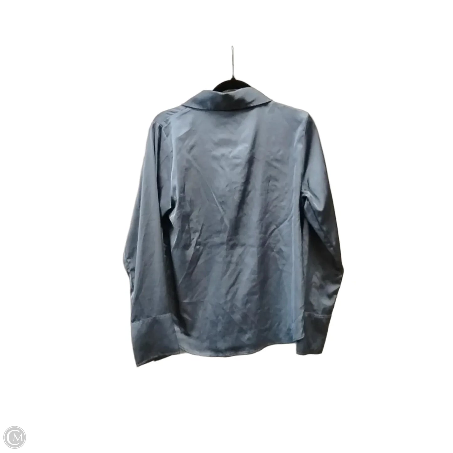 Blouse Long Sleeve By H&m In Blue, Size: S
