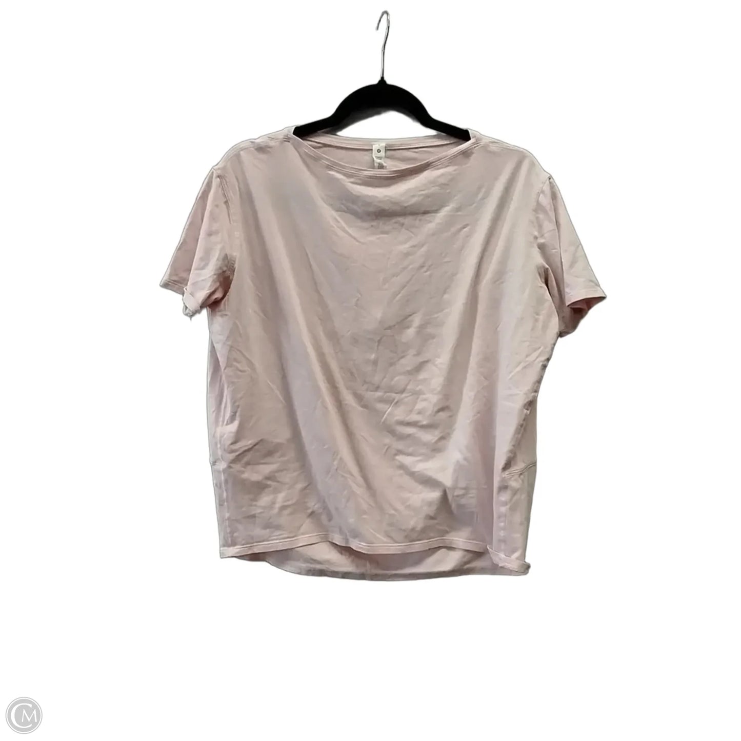 Athletic Top Short Sleeve By Lululemon In Pink, Size: S