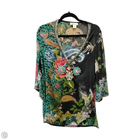 Top Long Sleeve By Cmf In Floral Print, Size: M