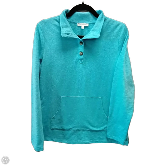 Athletic Top Long Sleeve Collar By Talbots In Aqua, Size: Mp