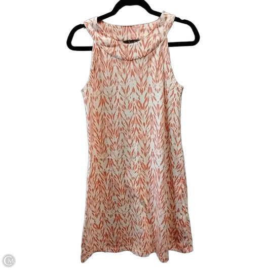 Dress Casual Midi By Natural Reflections In Orange & White, Size: 4