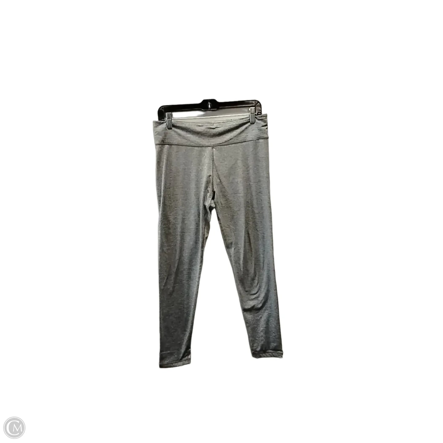 Athletic Leggings By Adidas In Grey, Size: L