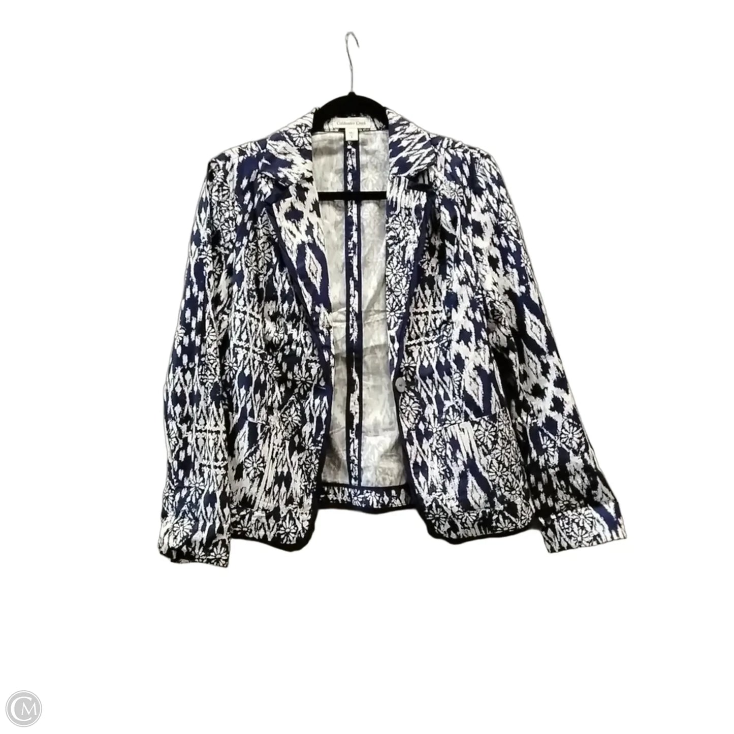 Blazer By Coldwater Creek In Blue & White, Size: M