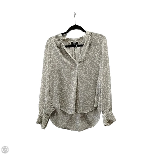Blouse Long Sleeve By Dkny In Leopard Print, Size: S