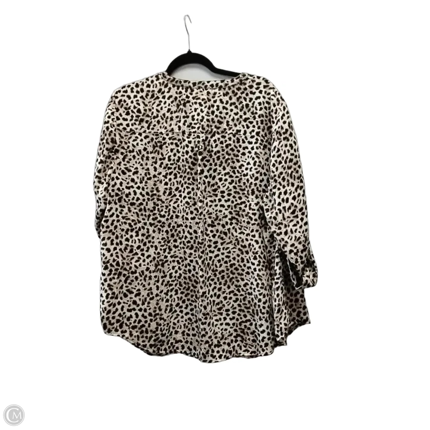 Blouse Long Sleeve By Torrid In Leopard Print, Size: 2x