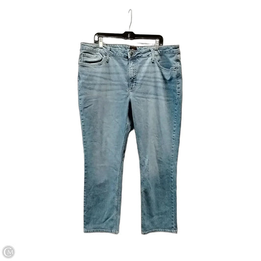 Jeans Boot Cut By Lee In Blue Denim, Size: 22
