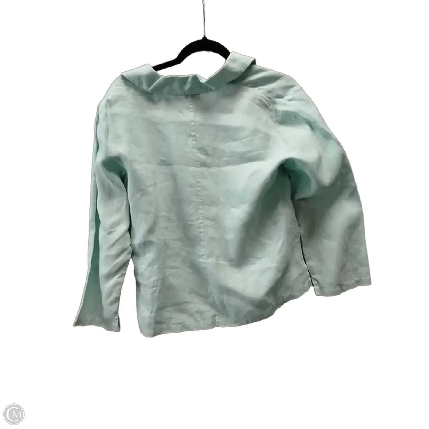 Blouse Long Sleeve By Eileen Fisher In Teal, Size: S