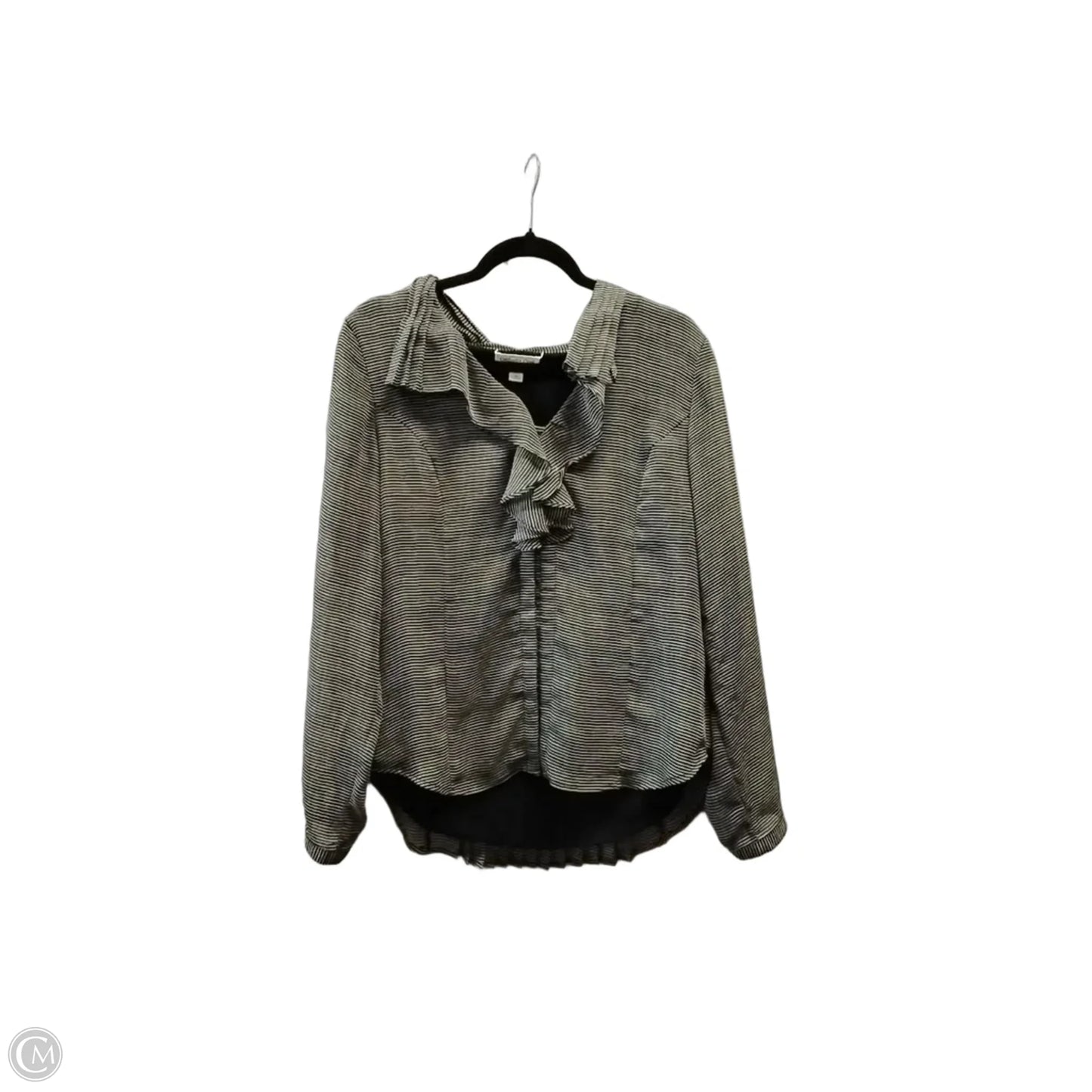 Blouse Long Sleeve By Coldwater Creek In Striped Pattern, Size: M