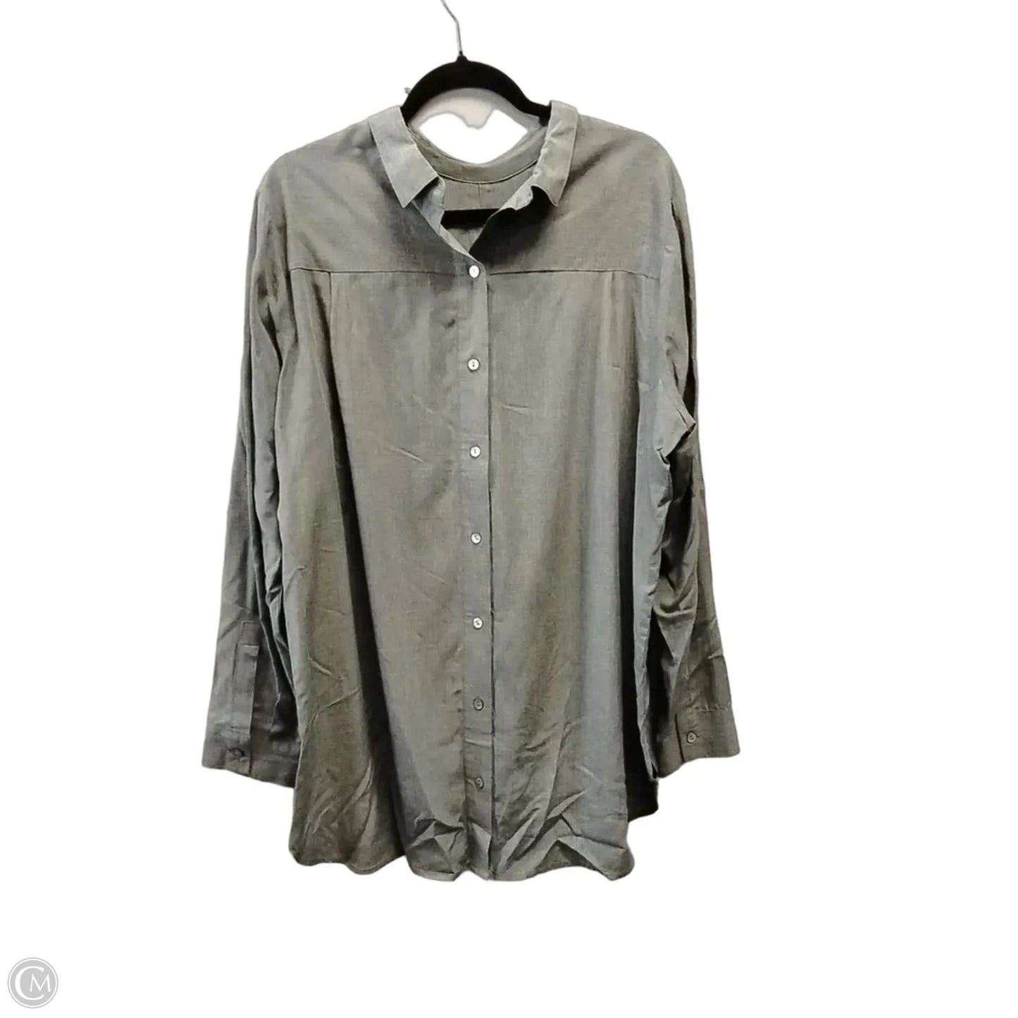 Blouse Long Sleeve By J. Jill In Grey, Size: L