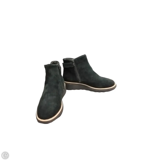 Boots Ankle Flats By Clarks In Black, Size: 5