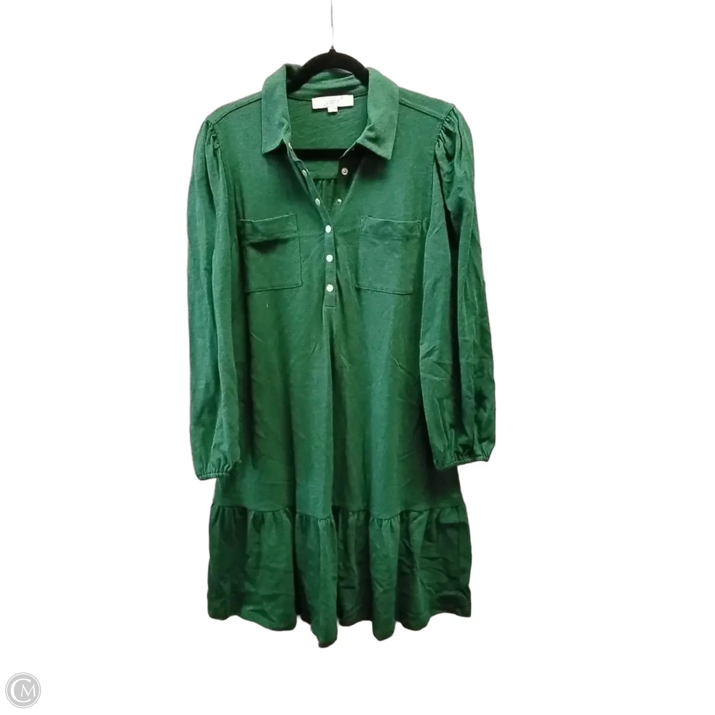 Dress Casual Midi By Loft In Green, Size: 14