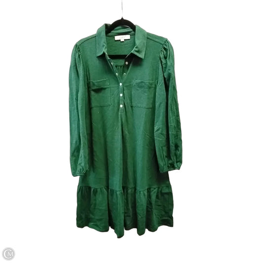 Dress Casual Midi By Loft In Green, Size: 14