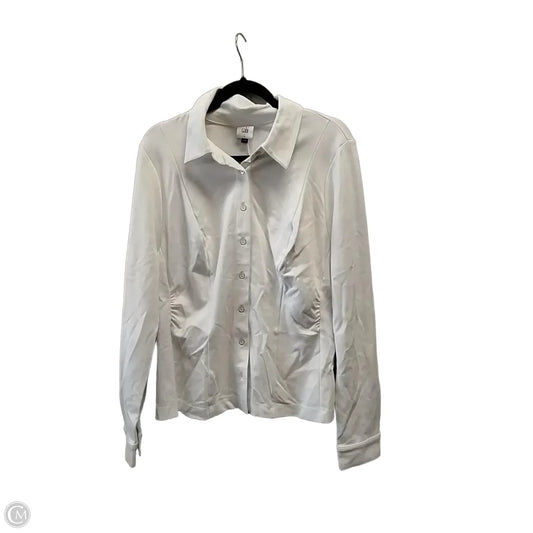 Top Long Sleeve By Cabi In White, Size: L