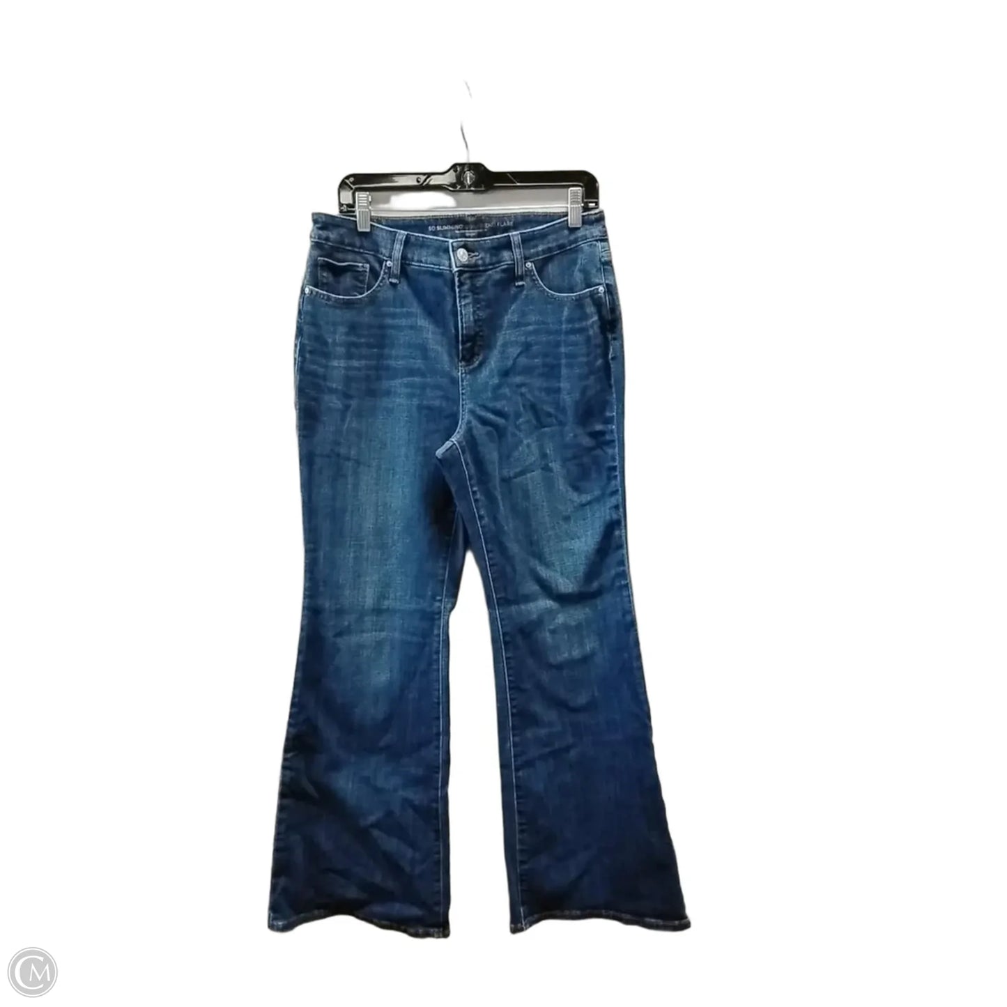 Jeans Flared By Chicos In Blue Denim, Size: 10