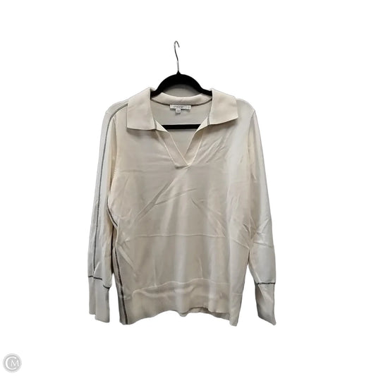 Sweater By Chicos In Ivory, Size: L