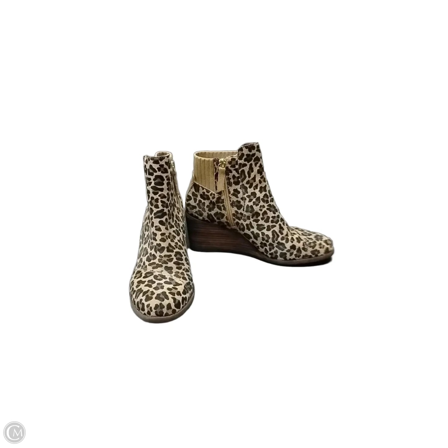 Shoes Heels Wedge By Toms In Leopard Print, Size: 8