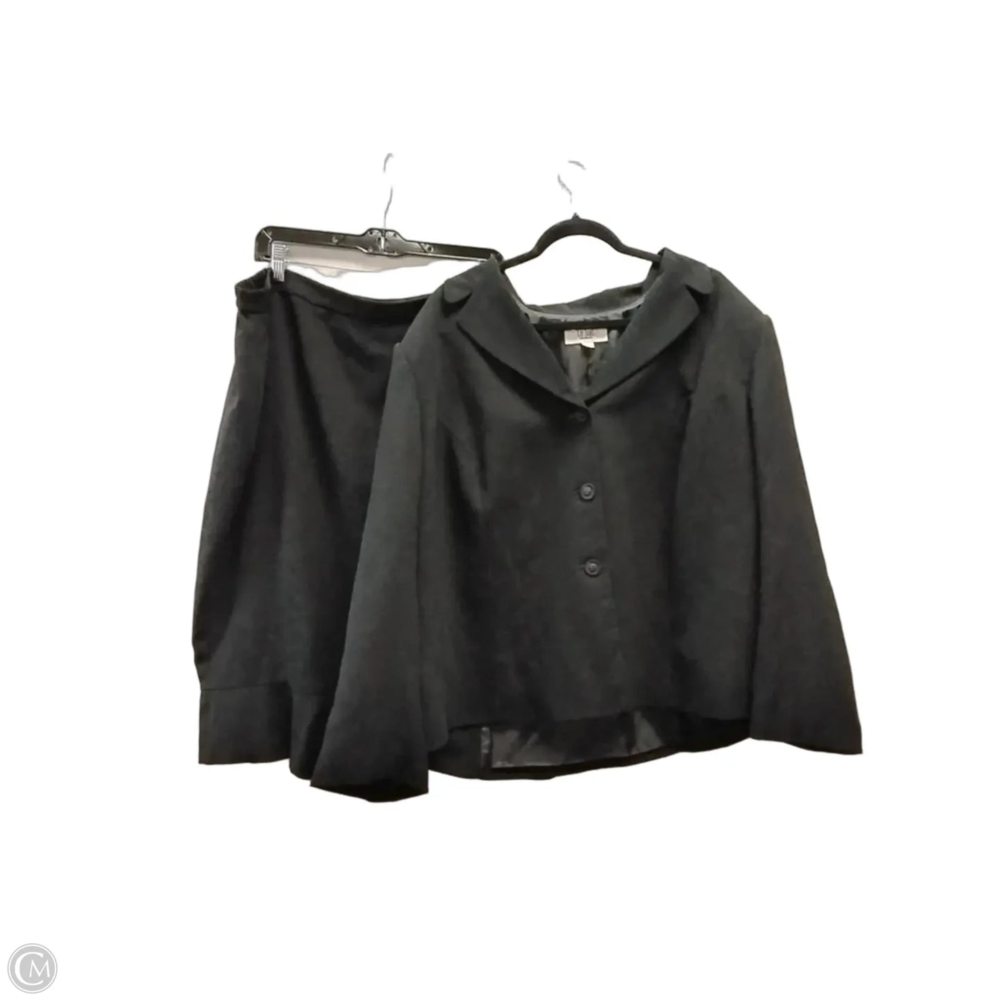 Skirt Set 2pc By Le Suit In Black, Size: 24