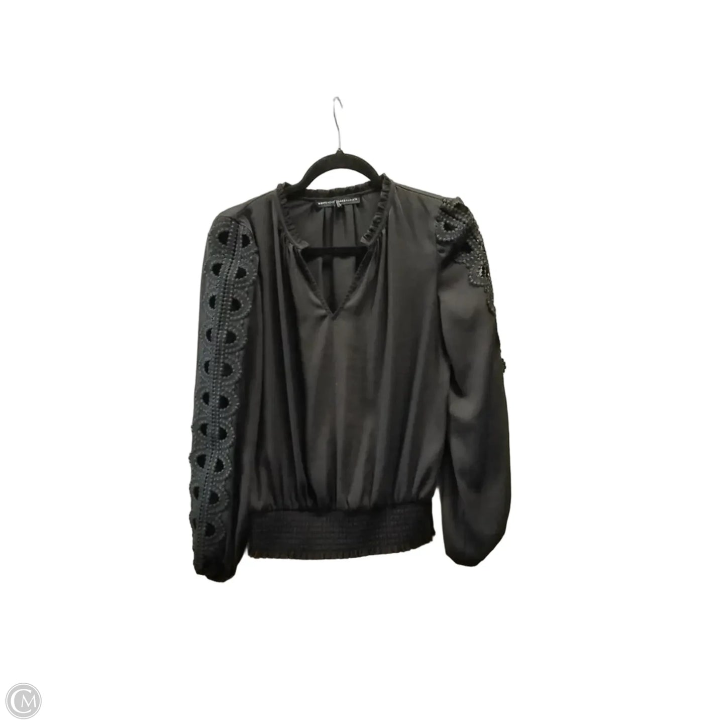 Blouse Long Sleeve By White House Black Market In Black, Size: Xs