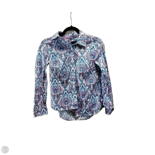 Blouse Long Sleeve By Talbots In Paisley Print, Size: Sp