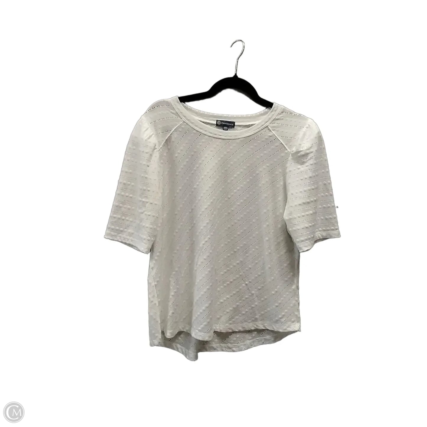 Top Short Sleeve By Democracy In White, Size: Xl