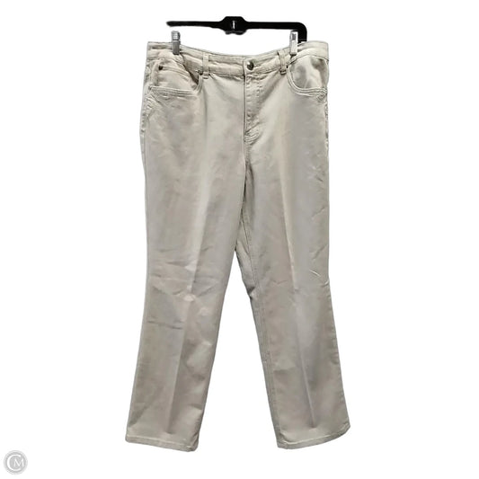 Jeans Straight By Christopher And Banks In Tan Denim, Size: 14
