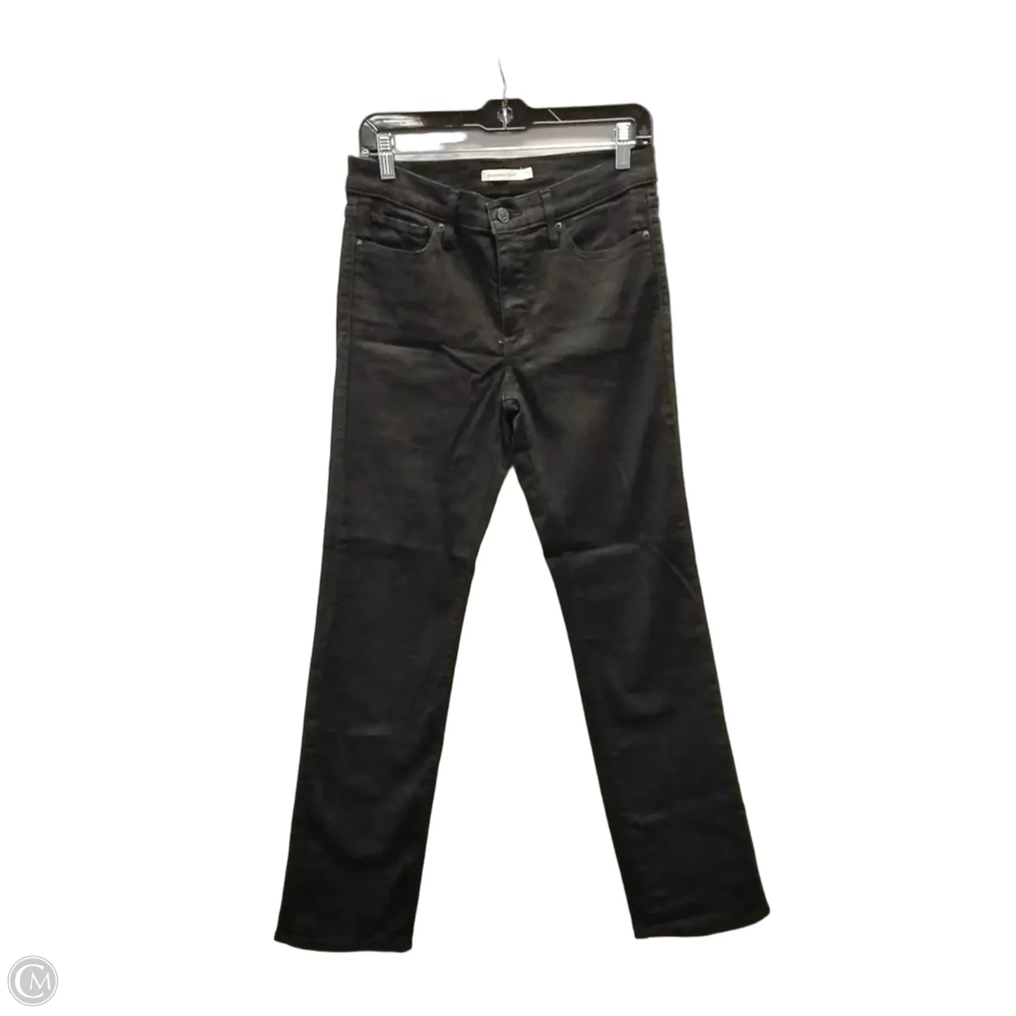 Jeans Straight By Levis In Black, Size: 8