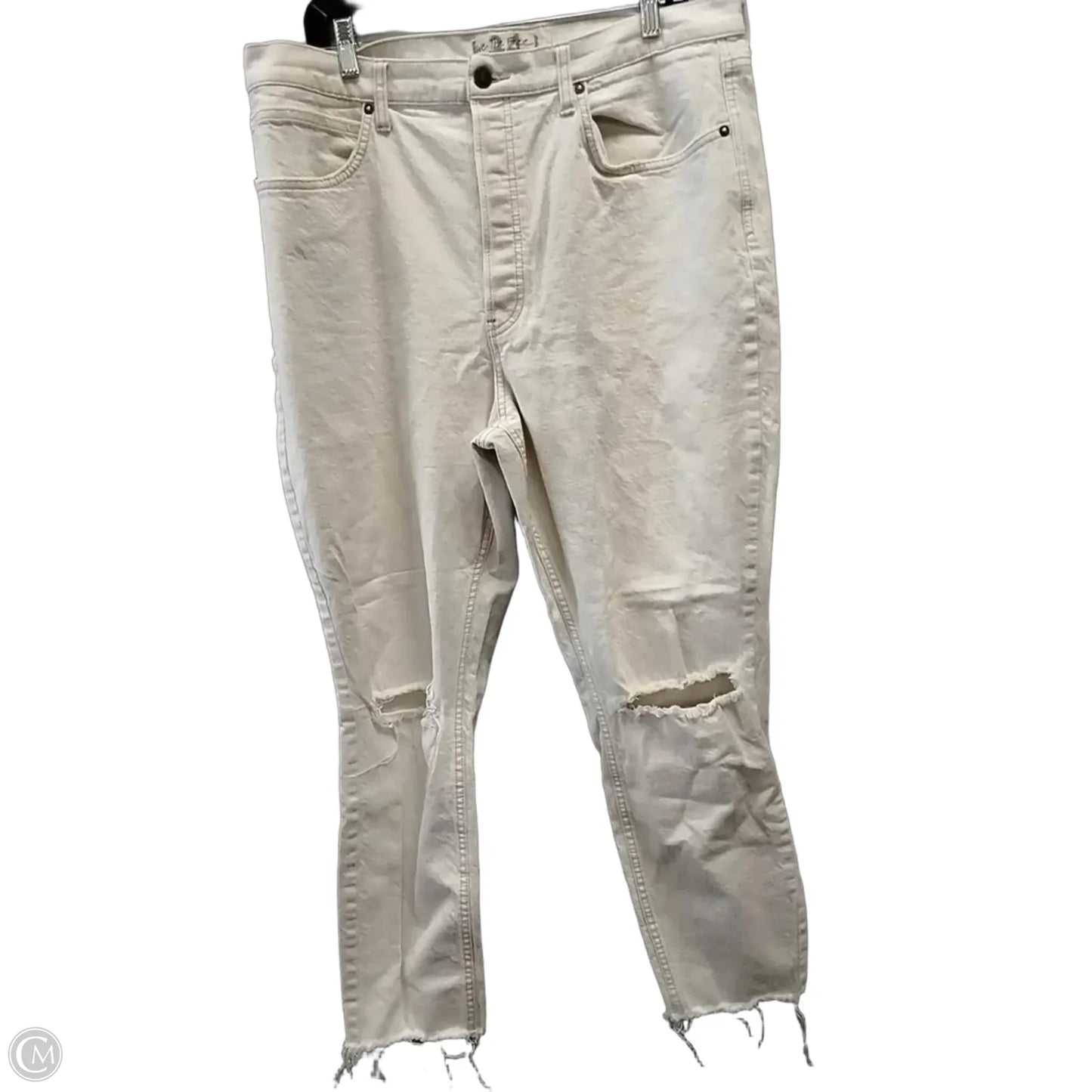 Jeans Straight By We The Free In Cream Denim, Size: 18