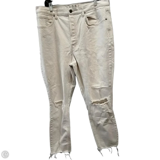 Jeans Straight By We The Free In Cream Denim, Size: 18