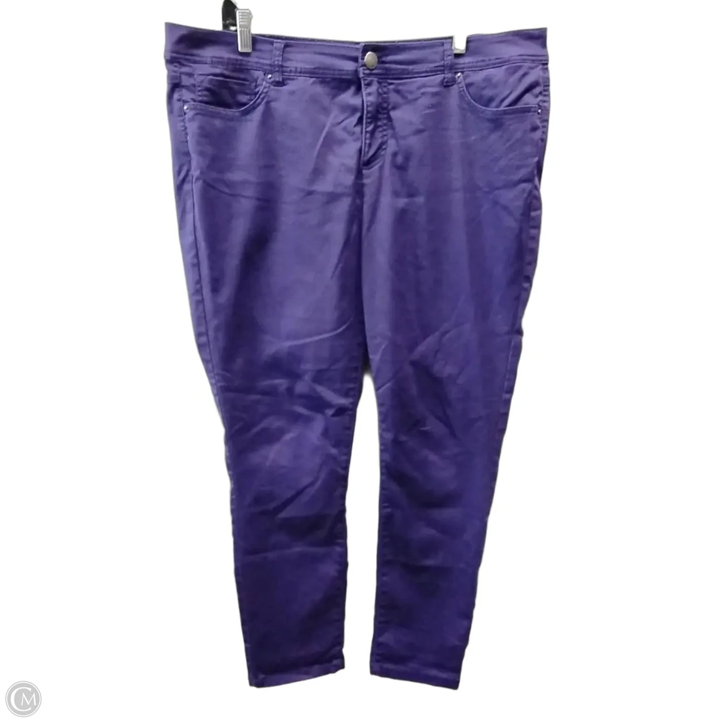 Jeans Straight By Inc In Purple Denim, Size: 16