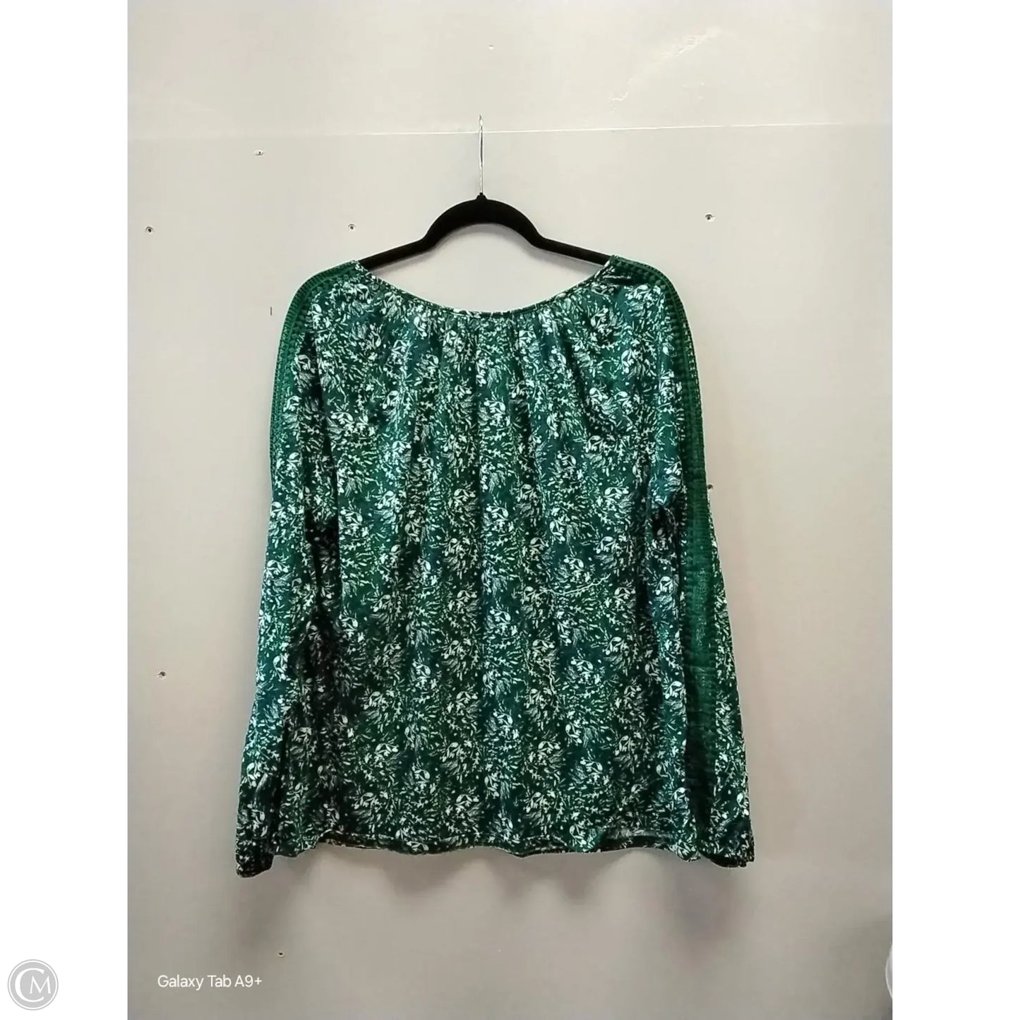 Blouse Long Sleeve By St Johns Bay In Green, Size: Xl