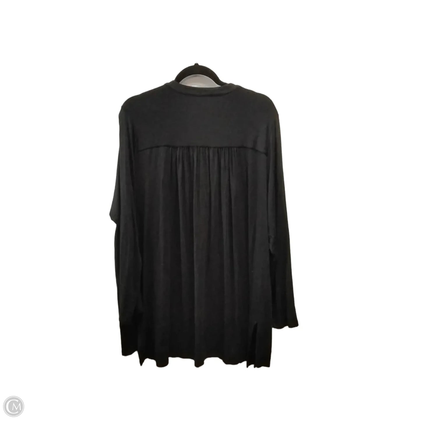 Blouse Long Sleeve By Michael By Michael Kors In Black, Size: 2x