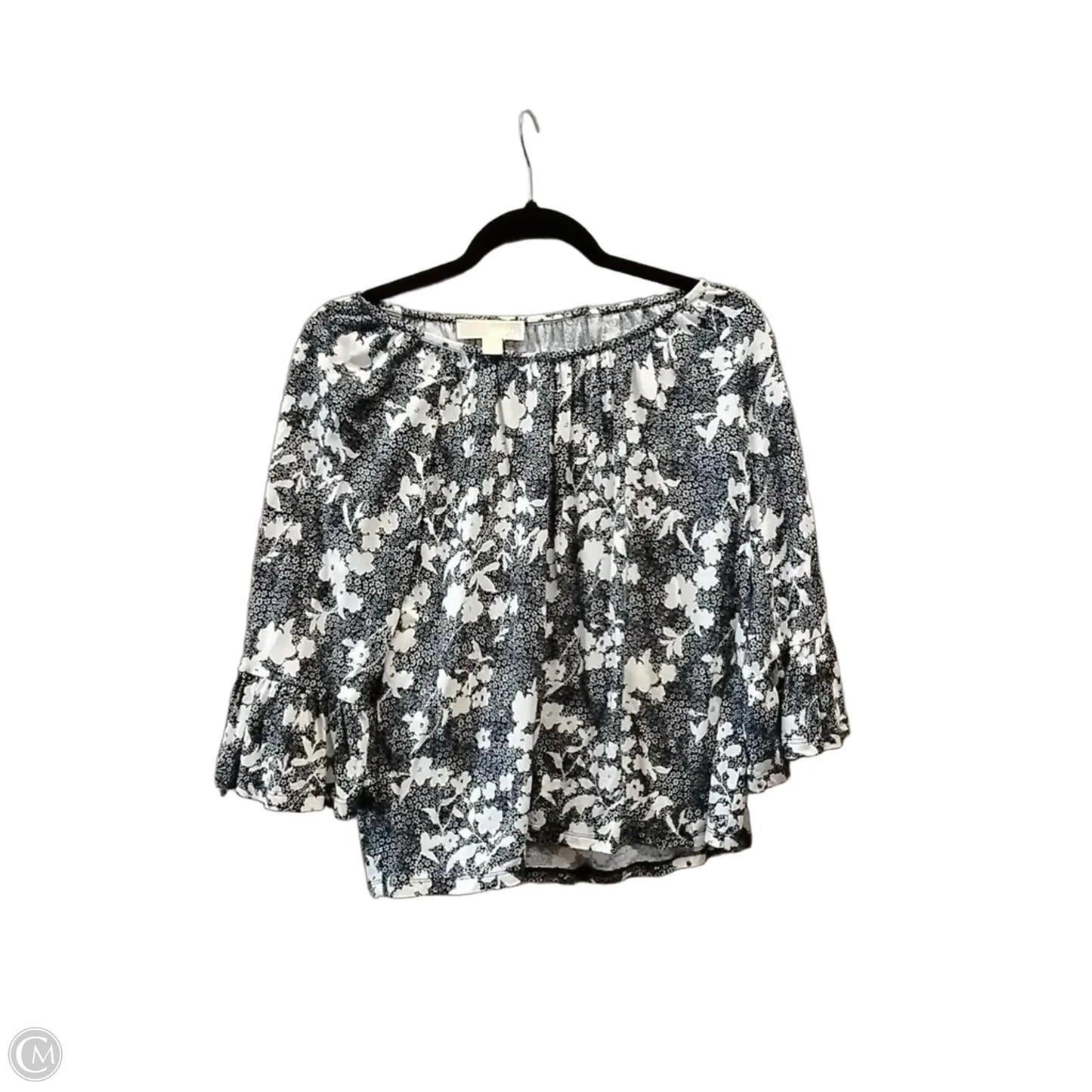 Top Long Sleeve By Michael By Michael Kors In Floral Print, Size: S