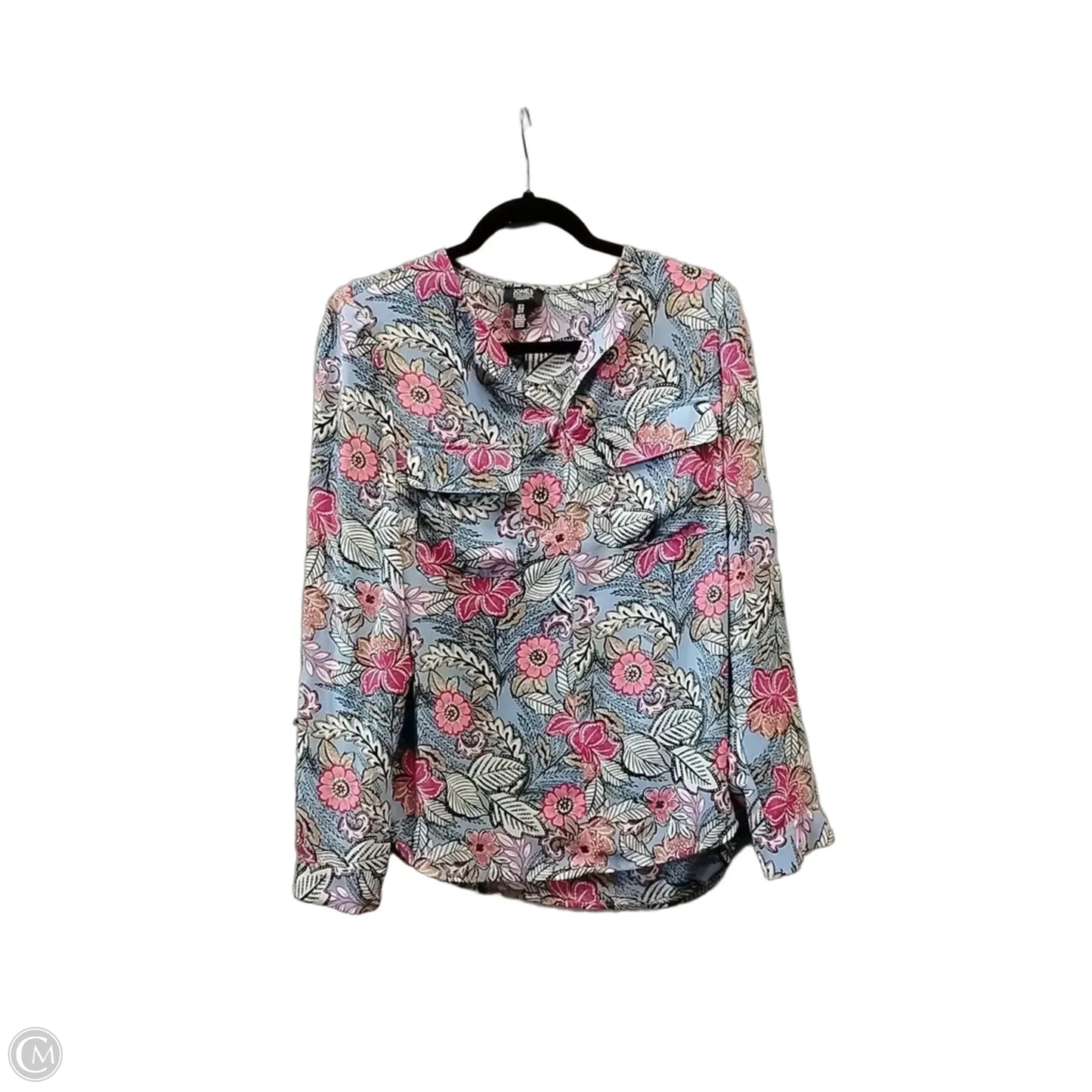 Blouse Long Sleeve By Jones New York In Floral Print, Size: M