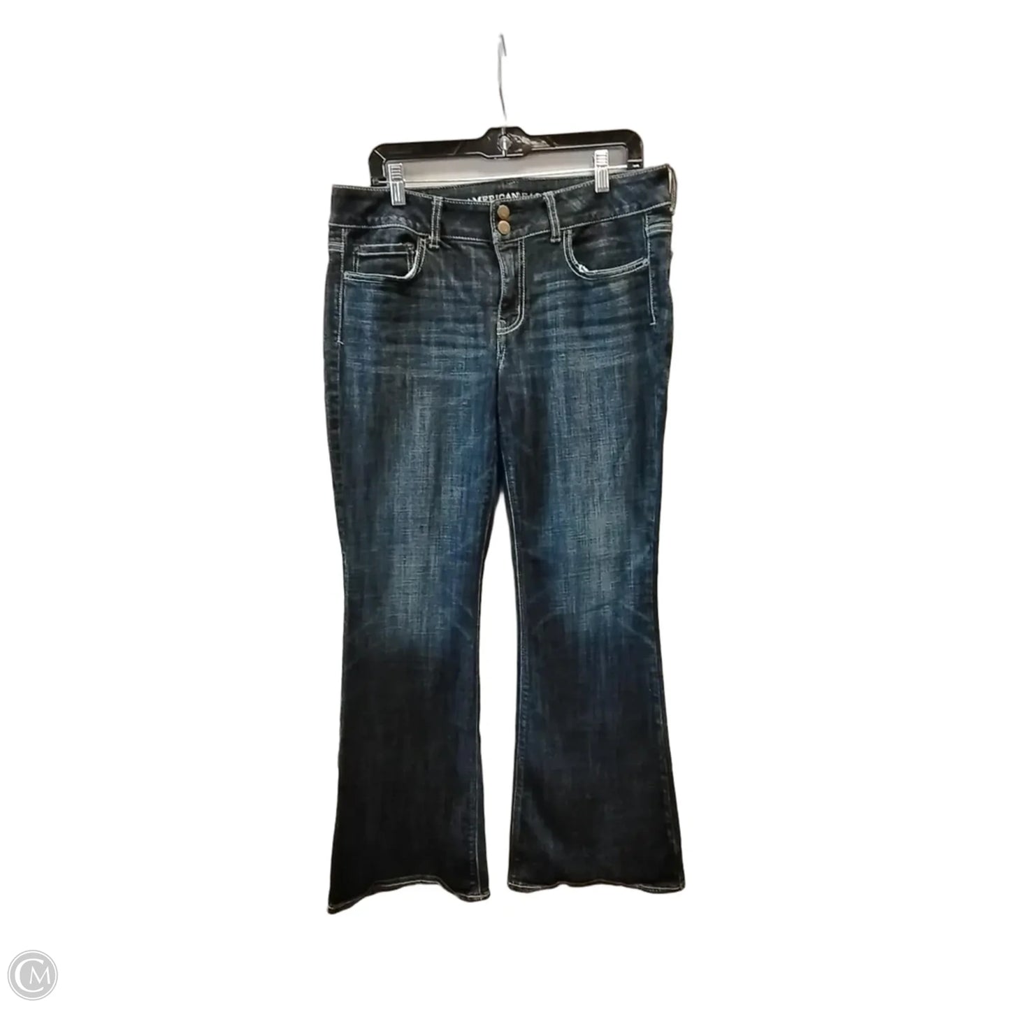 Jeans Flared By American Eagle In Blue Denim, Size: 12